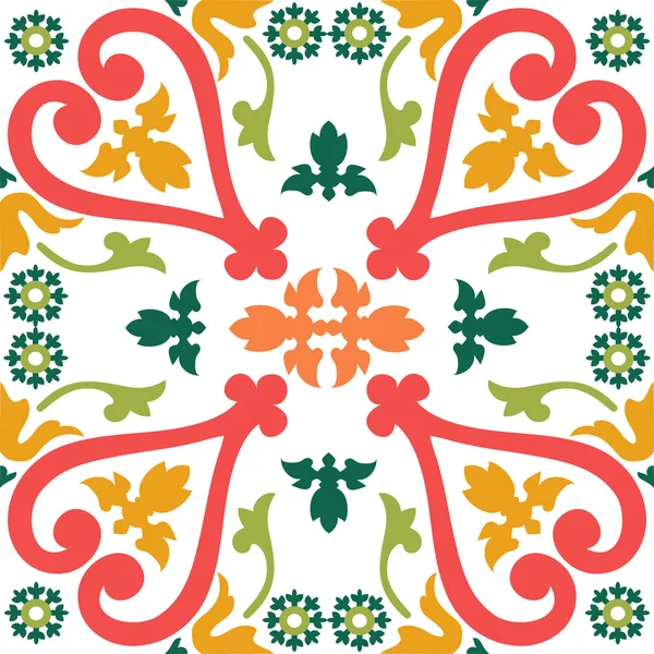 Seamless colourful ornament tiles — Stock Vector