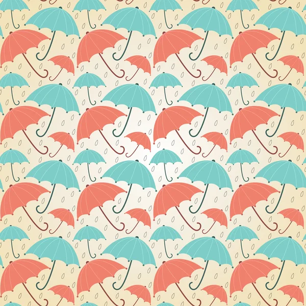 Pastel umbrellas — Stock Vector