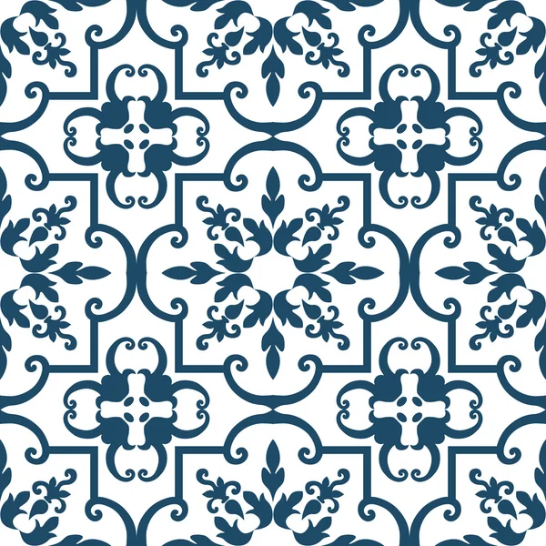 Antiguos azulejos florales — Archivo Imágenes Vectoriales
