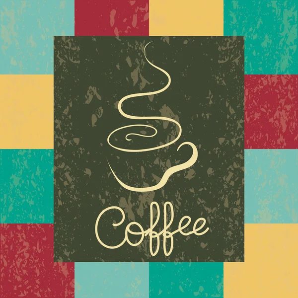 Koffie grunge — Stockvector