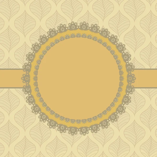 Vintage lace frame — Stock Vector