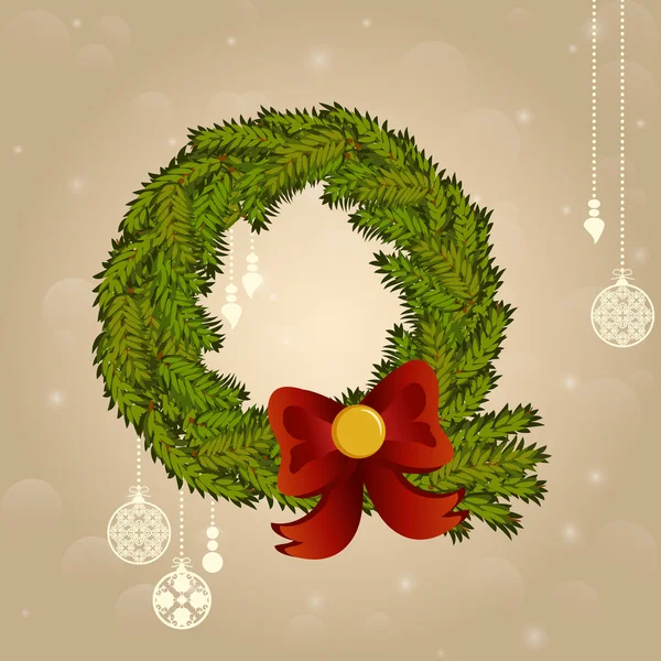 Christmas wreath — Stock Vector