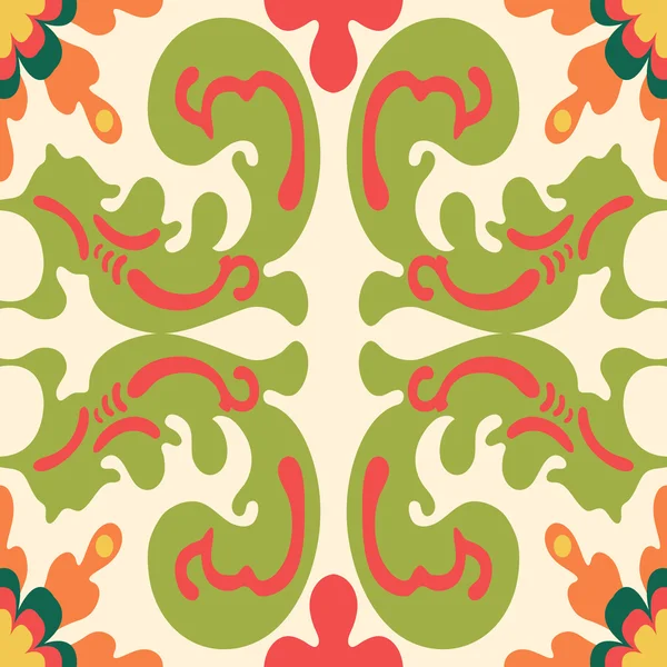 Seamless Colourful Ornament Tiles — Stock Vector