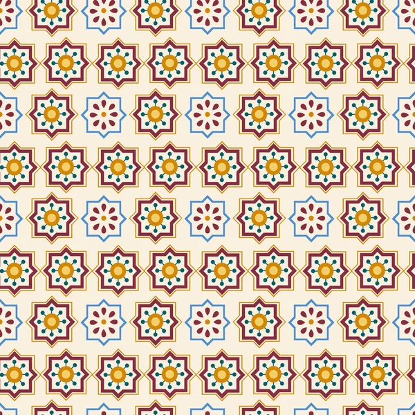 Azulejos de adorno coloridos sin costuras — Vector de stock