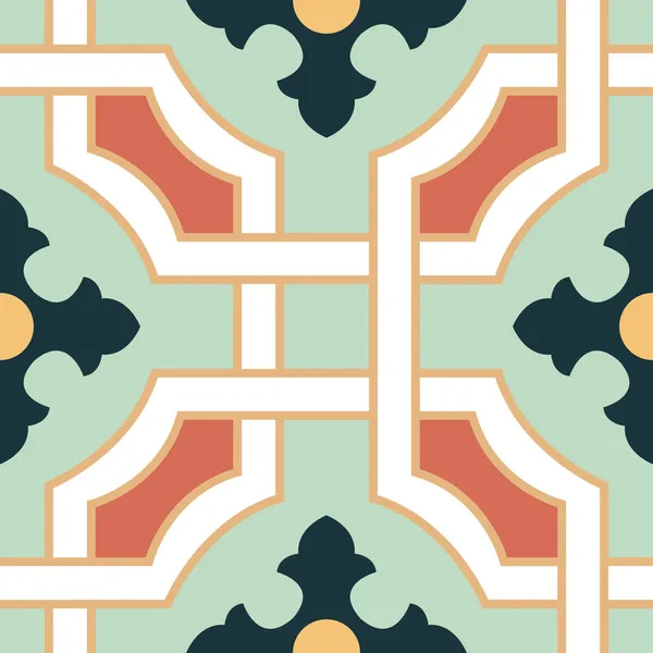 Azulejos de adorno coloridos sin costuras — Vector de stock