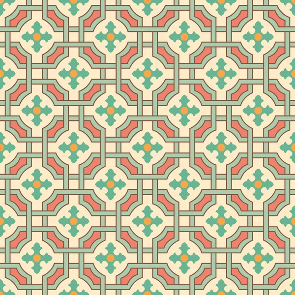 Azulejos de adorno coloridos sin costuras — Vector de stock