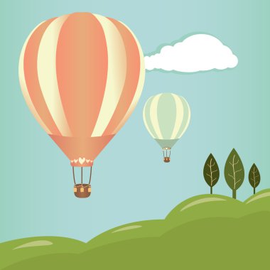sıcak hava balonları manzara