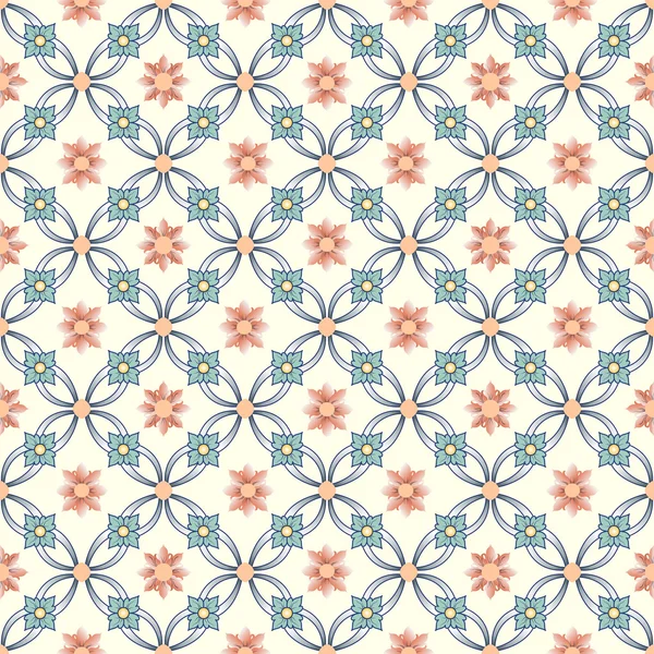 Antiguos azulejos florales — Vector de stock