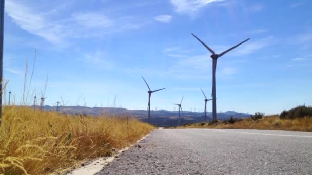 Molino de viento paisaje — Vídeo de stock