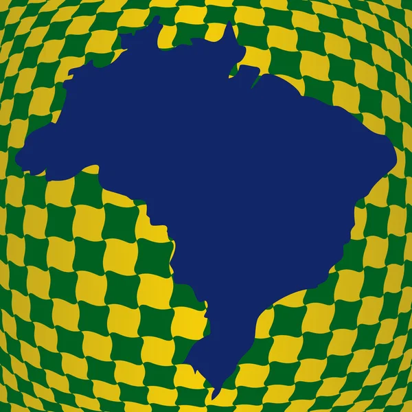 Op illusion Brasil mapa — Vetor de Stock