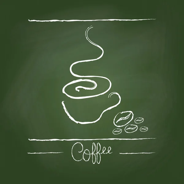 Hand tekenen koffie — Stockvector