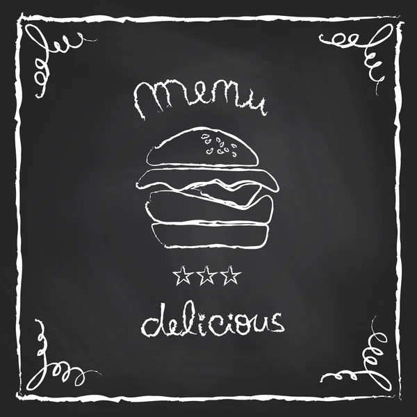 Tablica menu burger — Wektor stockowy