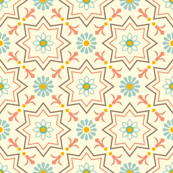 Old floral tiles — Stock Vector