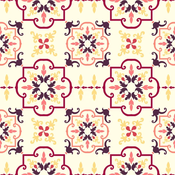 Old floral tiles — Stock Vector