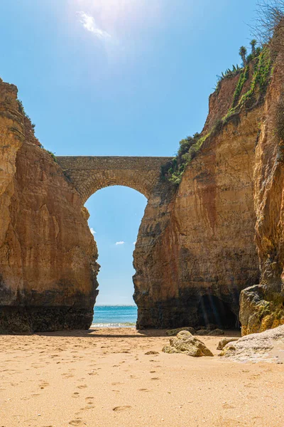 Visa Till Estudantes Beach Lagos Algarve Portugal — Stockfoto