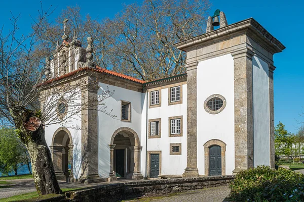 Kerk Romeinse Brug Ponte Lima Oudste Stad Van Portugal Het — Stockfoto