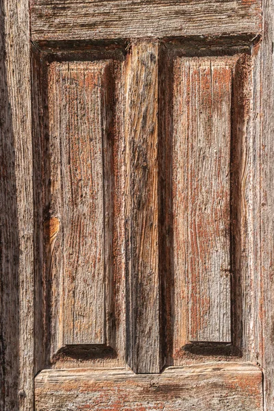 Старі Дерев Яні Двері Потрісканою Фарбою Крупним Планом Фрагмент Сільської — стокове фото