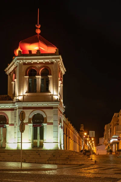 Mercado Casco Antiguo Loule Por Noche Algarve Portugal — Foto de Stock