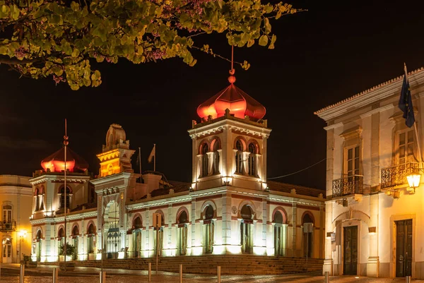 Mercado Casco Antiguo Loule Por Noche Algarve Portugal — Foto de Stock