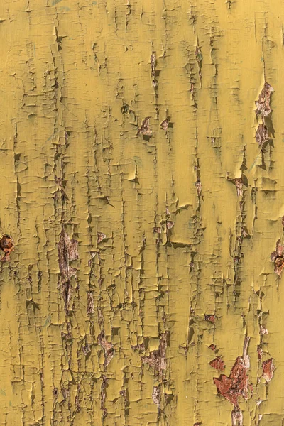 Yellow Wood Background Peeling Paint Pattern Old Peeling Paint Texture — Stockfoto