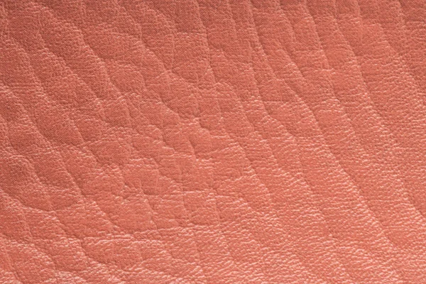 Fond Cuir Artificiel Synthétique Couleur Corail Avec Une Texture Soignée — Photo