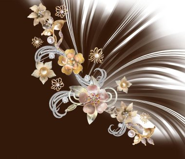 Parlak desenli soyut fraktal arkaplan