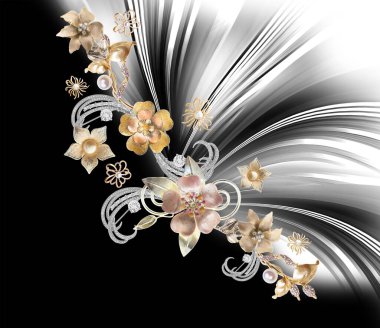 Parlak desenli soyut fraktal arkaplan