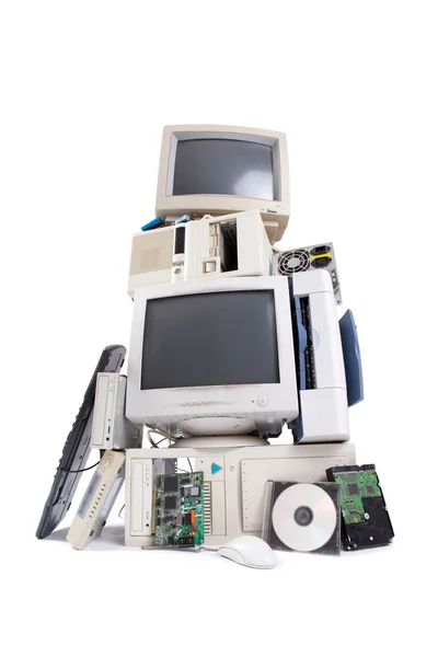 Dator- och elektroniskt avfall — Stockfoto
