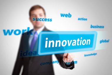 işadamı el koymadan yenilik düğmesi