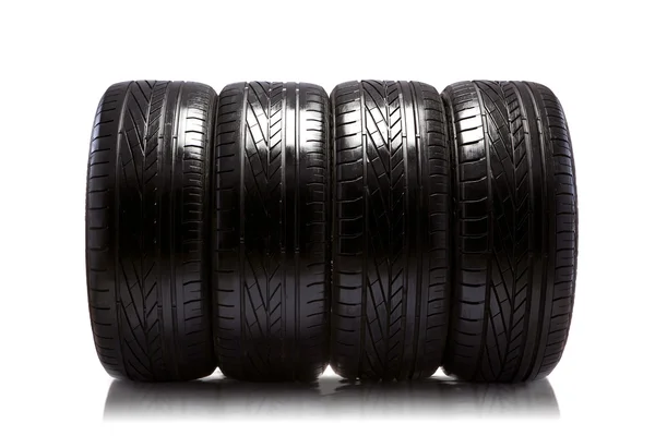 Tires isolated on white — Stock Photo, Image