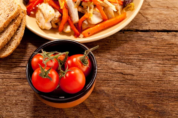 Gericht mit Fleisch — Stockfoto