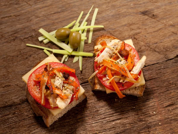 Sandwich mit Tomate — Stockfoto