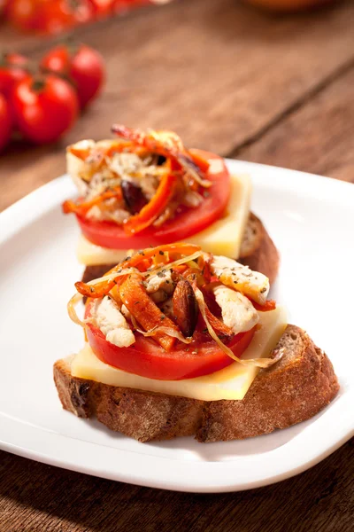 Бутерброд з томатний — стокове фото