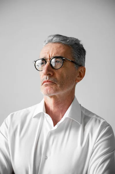 Business Portrait Mature Age Middle Age Mid Adult Man 50S — Stock Photo, Image