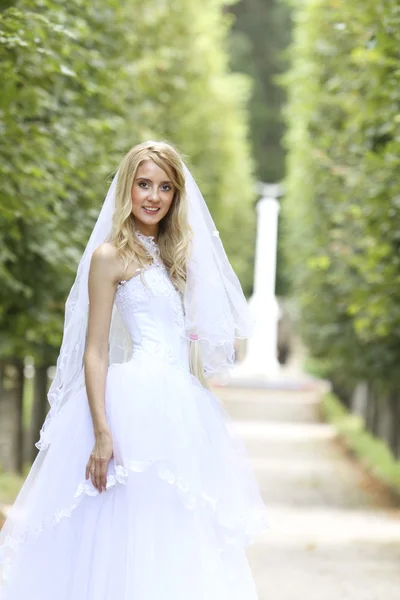 Bride in park — Stock Photo, Image