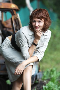 denim ceket ve etek kadında