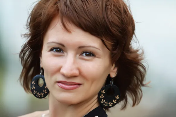 Brunette woman with short hair — Stock Photo, Image