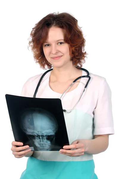 Smilling kvinnliga läkare — Stockfoto