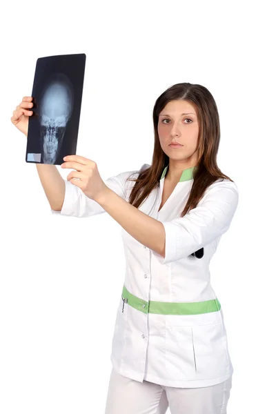 Sjuksköterska med röntgen — Stockfoto