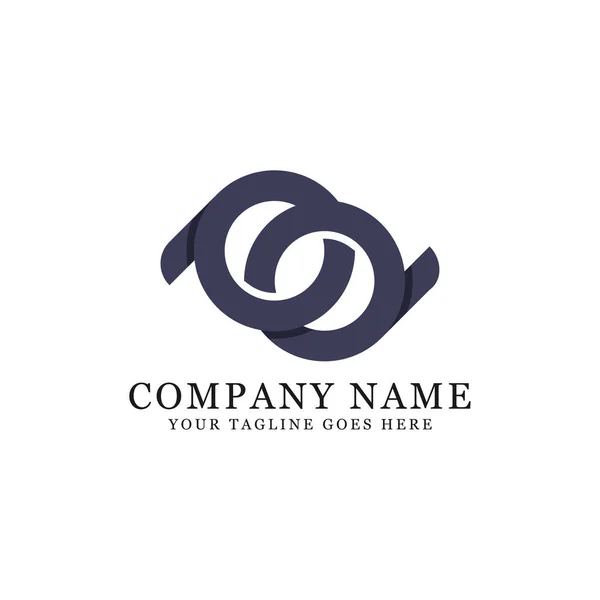 Infinity Letter Name Logo Design Illustration Circle Letter Combination Vector — Vettoriale Stock