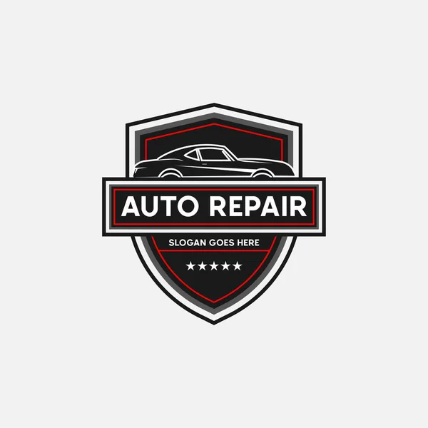 Classic Car Repair Service Logo Premium Vector Bom Para Loja — Vetor de Stock