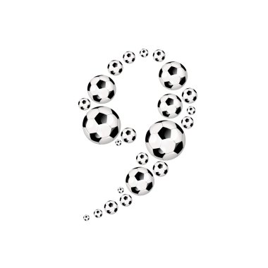 Soccer football sports number clipart