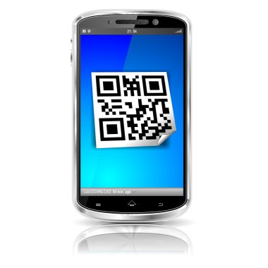 qr code etiketi ile Smartphone