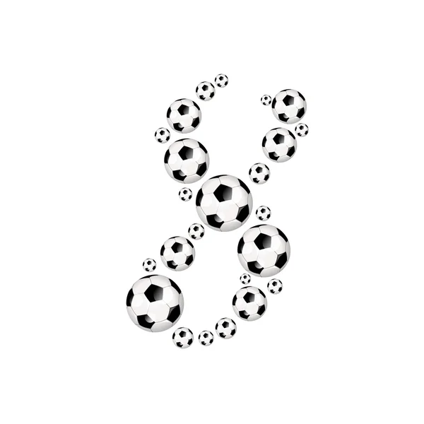 Jalkapallo jalkapallo urheilu numero — kuvapankkivalokuva