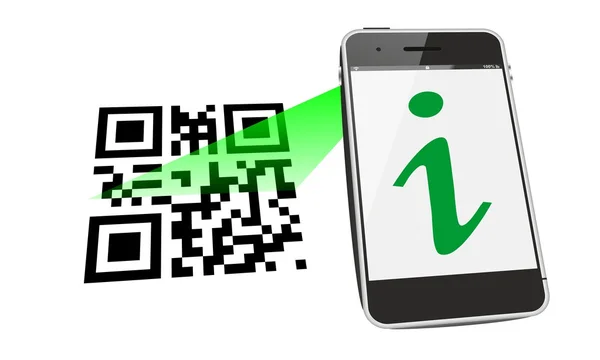 Smartphone QR-Code scannen — Stockfoto