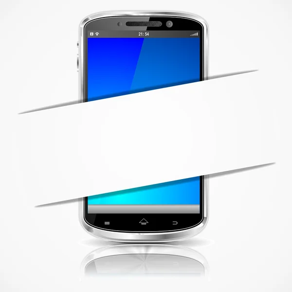 Illustrazione smartphone con banner — Foto Stock