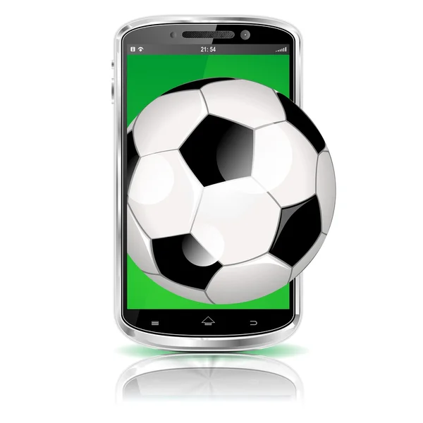 Smartphone voetbal symbool — Stockfoto