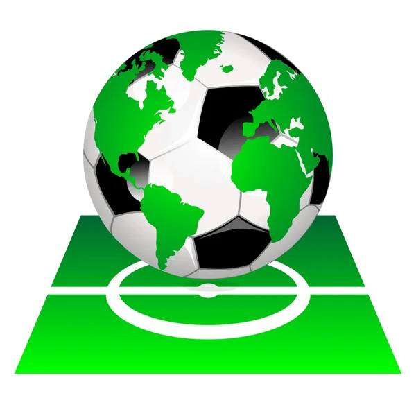 World of soccer field — Stock Photo, Image