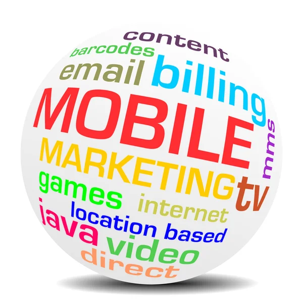 Mobile marketing mcommerce icon — Stock Vector