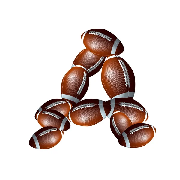 American football alphabet - letter font A — Stock Photo, Image